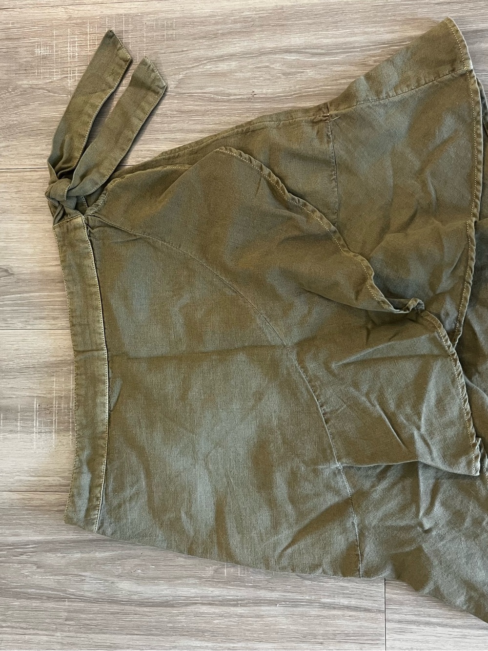 O'Neill Olive Green Wrap Skirt with Side Tie